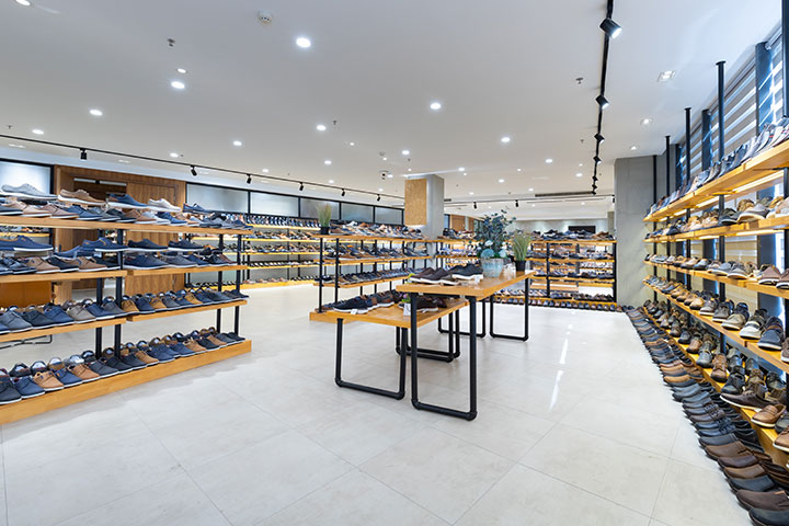 A wide range of products in the showroom.